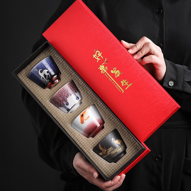 Japanese Style Hand Made Ceramic Tea Cup Set - Walfos® Kitchenware
