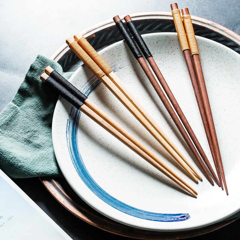 Japanese Style Pointed Mahogany Chopsticks - Walfos® Kitchenware