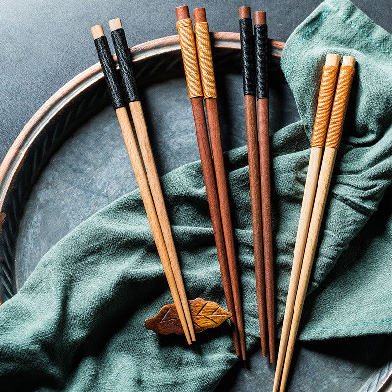 Japanese Style Pointed Mahogany Chopsticks - Walfos® Kitchenware