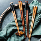 Japanese Style Pointed Mahogany Chopsticks - Walfos® Kitchenware