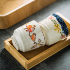 Japanese Style Retro Ceramic Small Pastoral Bird And Beast Tea Cup - Walfos® Kitchenware