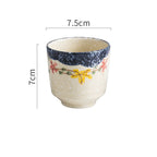 Japanese Style Retro Ceramic Small Pastoral Bird And Beast Tea Cup - Walfos® Kitchenware