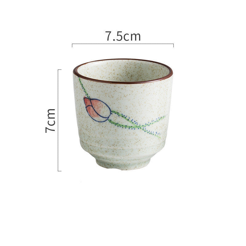 Japanese Style Retro Ceramic Small Pastoral Bird And Beast Tea Cup - Walfos® Kitchenware