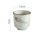 Japanese Style Retro Ceramic Small Pastoral Bird And Beast Tea Cup - Walfos® Kitchenware