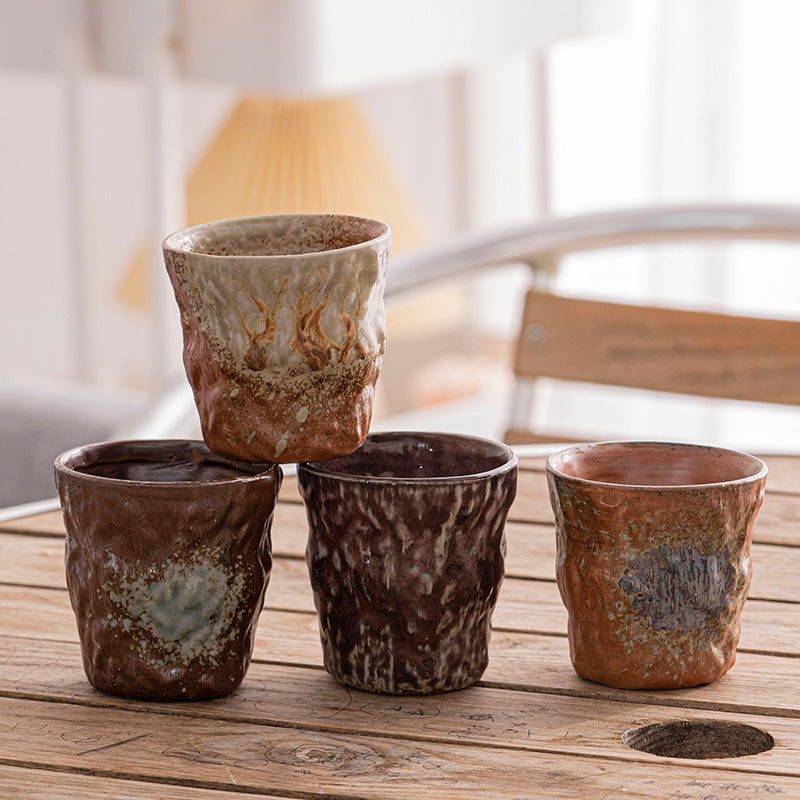 Japanese Style Rough Pottery Antique Tea Cup - Walfos® Kitchenware