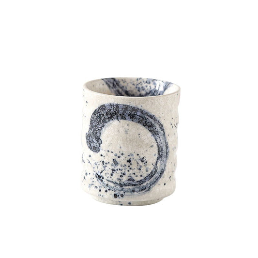 Japanese Style Tea Cup Water Cup Coffee Cup Stoneware Ceramic Hand Painted - Walfos® Kitchenware