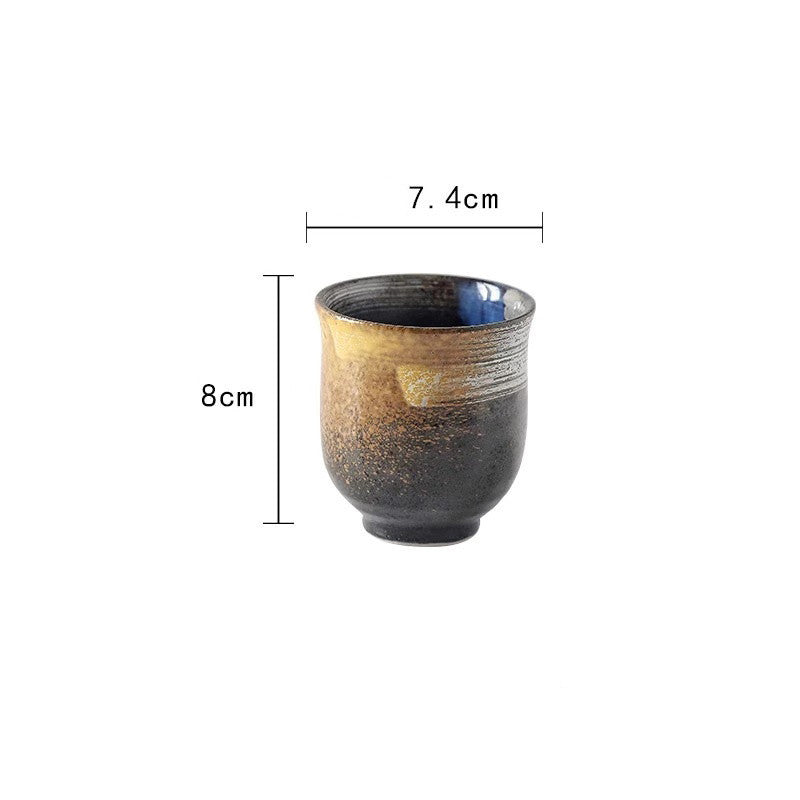 Japanese Style Tea Cup Water Cup Coffee Cup Stoneware Ceramic Hand Painted - Walfos® Kitchenware