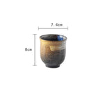 Japanese Style Tea Cup Water Cup Coffee Cup Stoneware Ceramic Hand Painted - Walfos® Kitchenware