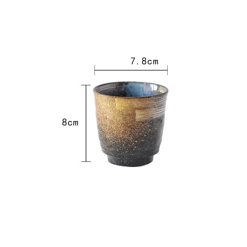 Japanese Style Tea Cup Water Cup Coffee Cup Stoneware Ceramic Hand Painted - Walfos® Kitchenware