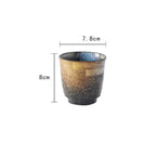 Japanese Style Tea Cup Water Cup Coffee Cup Stoneware Ceramic Hand Painted - Walfos® Kitchenware