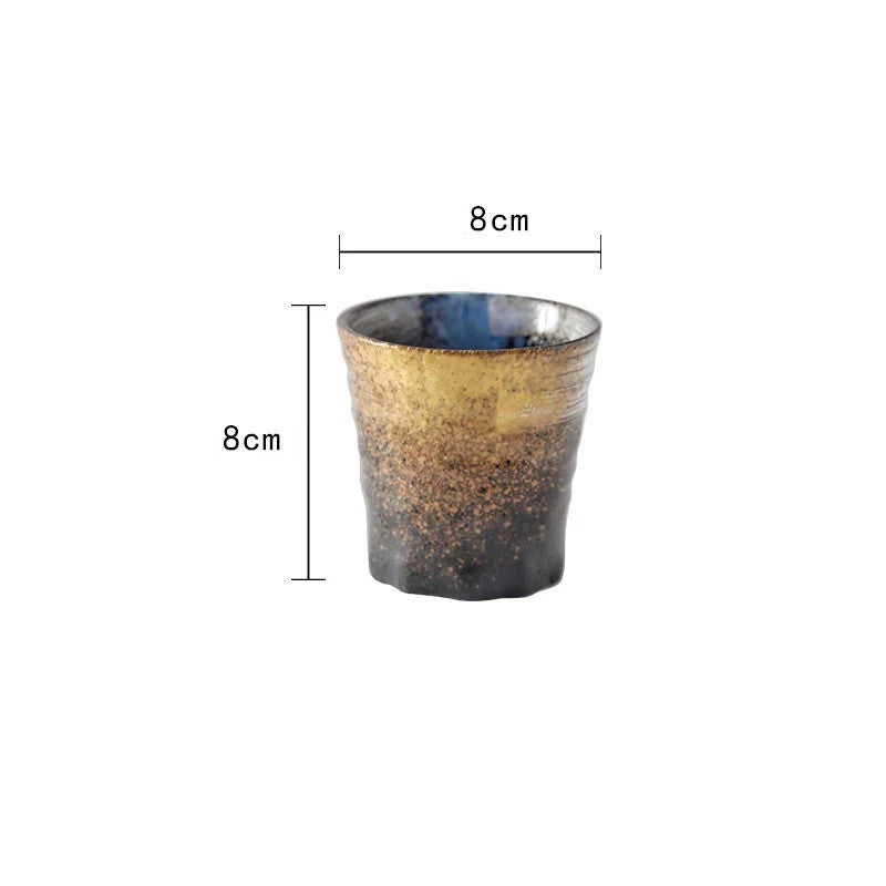 Japanese Style Tea Cup Water Cup Coffee Cup Stoneware Ceramic Hand Painted - Walfos® Kitchenware
