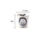 Japanese Style Tea Cup Water Cup Coffee Cup Stoneware Ceramic Hand Painted - Walfos® Kitchenware