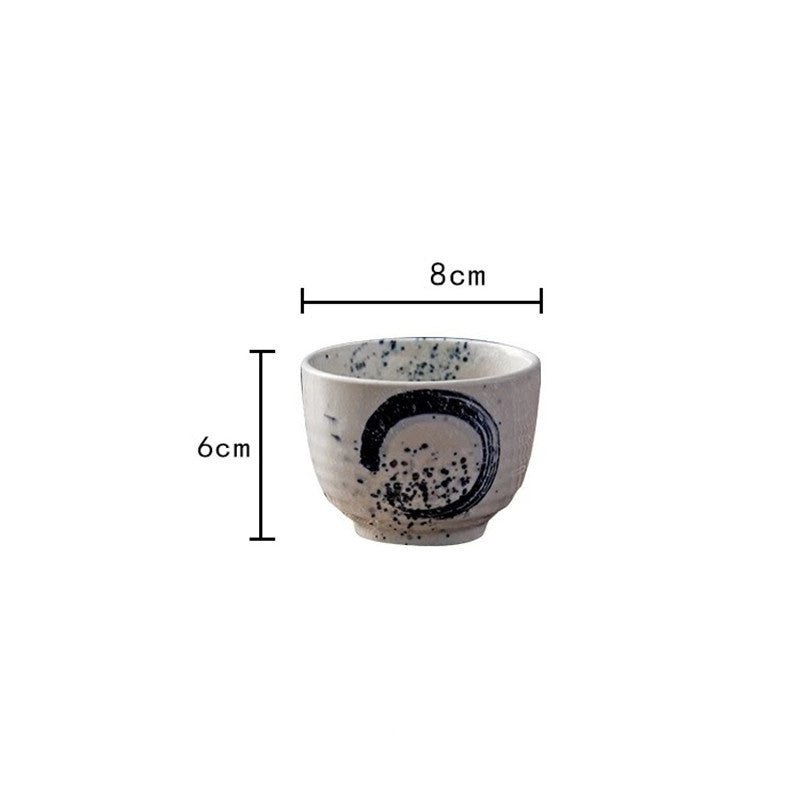 Japanese Style Tea Cup Water Cup Coffee Cup Stoneware Ceramic Hand Painted - Walfos® Kitchenware