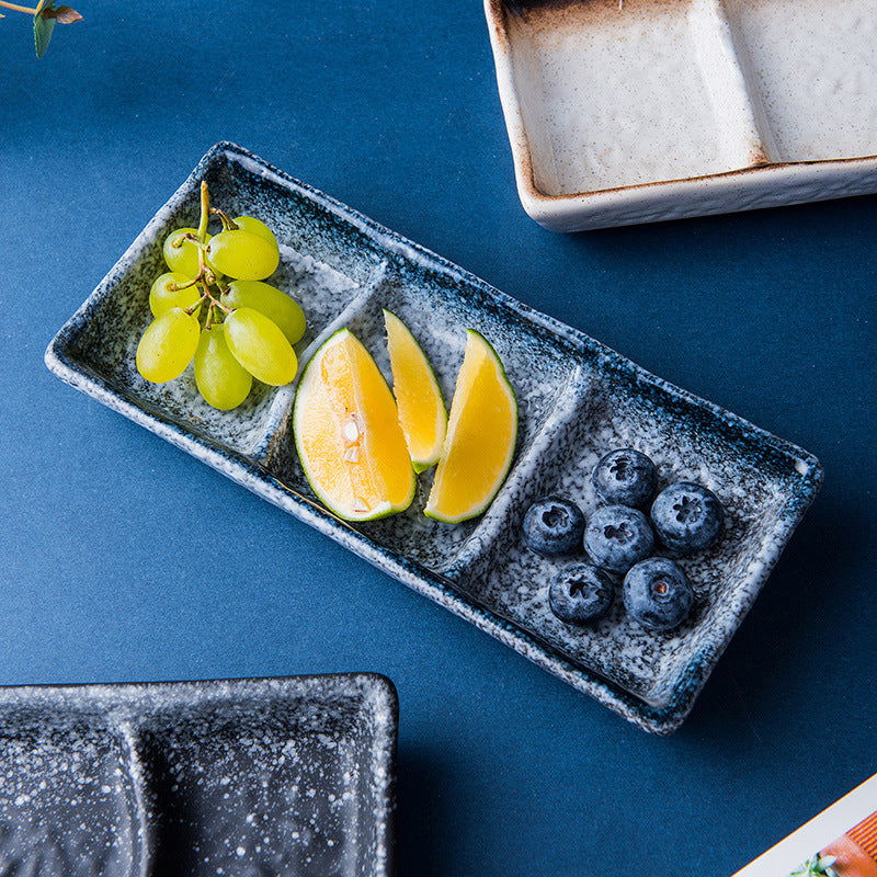 Japanese Style Three Grid Sauce Dish Japanese Style - Walfos® Kitchenware