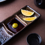 Japanese Style Three Grid Sauce Dish Japanese Style - Walfos® Kitchenware