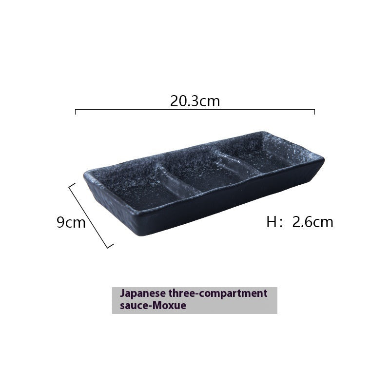 Japanese Style Three Grid Sauce Dish Japanese Style - Walfos® Kitchenware