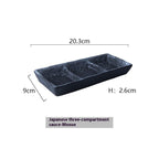 Japanese Style Three Grid Sauce Dish Japanese Style - Walfos® Kitchenware