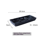 Japanese Style Three Grid Sauce Dish Japanese Style - Walfos® Kitchenware