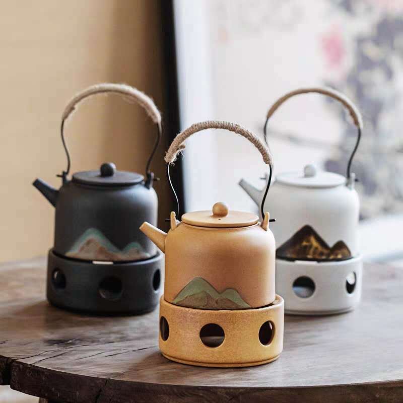 Japanese Style Warm Tea Stove Pot Ceramic Tea Set - Walfos® Kitchenware