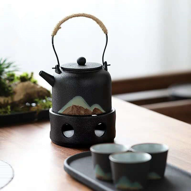 Japanese Style Warm Tea Stove Pot Ceramic Tea Set - Walfos® Kitchenware