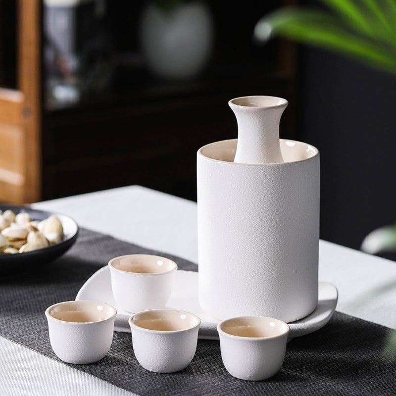 Japanese Style Wine-warmer Sake Set Gift Set Small Wine Pot Ceramic Restaurant Wine Set Ceramic - Walfos® Kitchenware