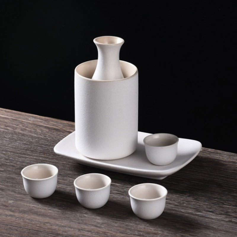 Japanese Style Wine-warmer Sake Set Gift Set Small Wine Pot Ceramic Restaurant Wine Set Ceramic - Walfos® Kitchenware