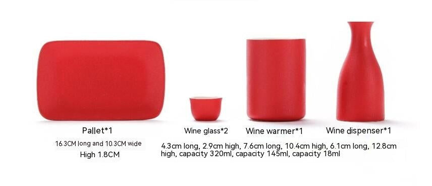 Japanese Style Wine-warmer Sake Set Gift Set Small Wine Pot Ceramic Restaurant Wine Set Ceramic - Walfos® Kitchenware