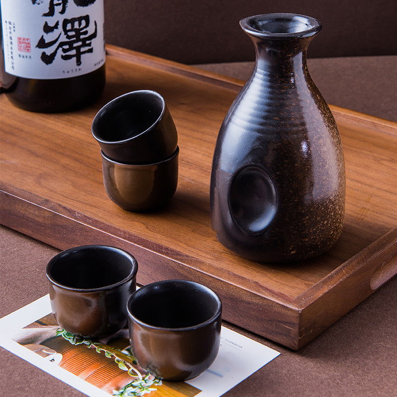 Japanese Style Wine Glass Household Ceramic Creative Sake Jug - Walfos® Kitchenware