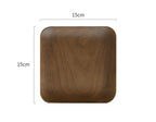 Japanese Style Wooden Plate Black Walnut Breakfast Snack Plate - Walfos® Kitchenware