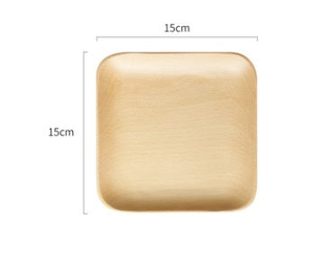 Japanese Style Wooden Plate Black Walnut Breakfast Snack Plate - Walfos® Kitchenware
