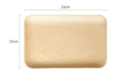 Japanese Style Wooden Plate Black Walnut Breakfast Snack Plate - Walfos® Kitchenware