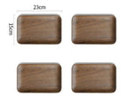 Japanese Style Wooden Plate Black Walnut Breakfast Snack Plate - Walfos® Kitchenware