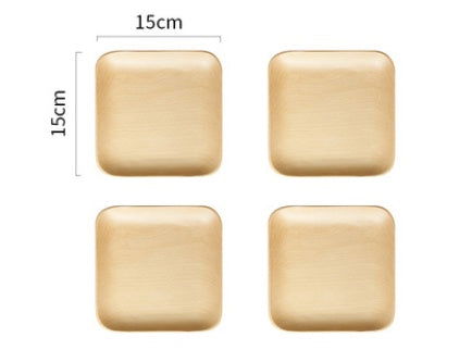 Japanese Style Wooden Plate Black Walnut Breakfast Snack Plate - Walfos® Kitchenware