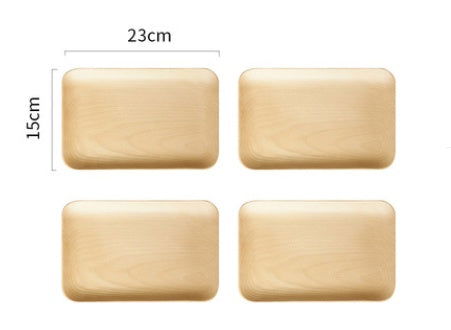 Japanese Style Wooden Plate Black Walnut Breakfast Snack Plate - Walfos® Kitchenware