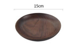 Japanese Style Wooden Plate Black Walnut Breakfast Snack Plate - Walfos® Kitchenware