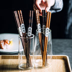 Japanese Style Wooden Pointed Chopsticks Creative Set - Walfos® Kitchenware