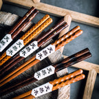 Japanese Style Wooden Pointed Chopsticks Creative Set - Walfos® Kitchenware
