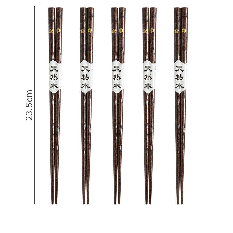 Japanese Style Wooden Pointed Chopsticks Creative Set - Walfos® Kitchenware
