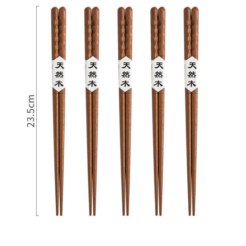 Japanese Style Wooden Pointed Chopsticks Creative Set - Walfos® Kitchenware