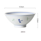 Japanese Underglaze Ceramic Rice Bowl And Small Soup Bowl - Walfos® Kitchenware