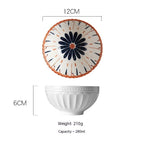 Japanese Vine Flower Ceramic Bowl - Walfos® Kitchenware