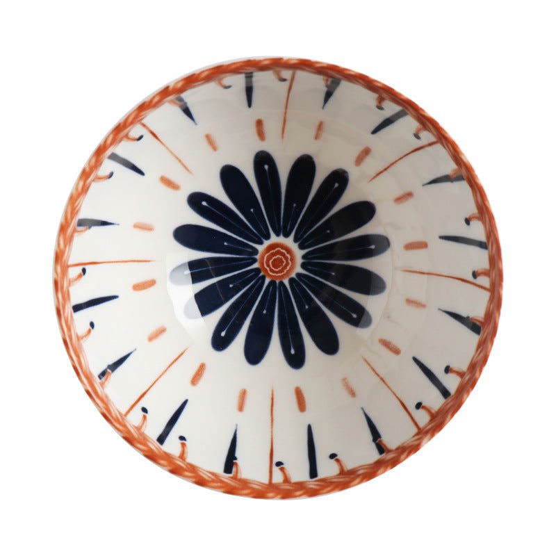 Japanese Vine Flower Ceramic Bowl - Walfos® Kitchenware