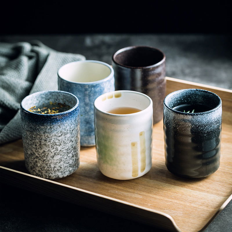 Japanese Vintage Ceramic Tea Cup Straight Cup - Walfos® Kitchenware