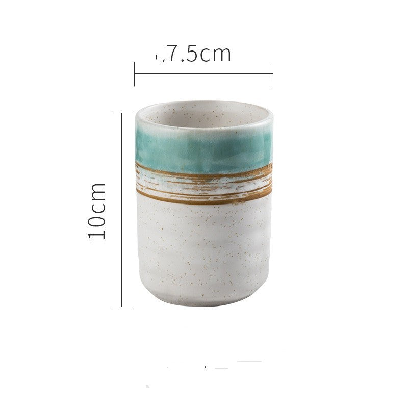 Japanese Vintage Ceramic Tea Cup Straight Cup - Walfos® Kitchenware