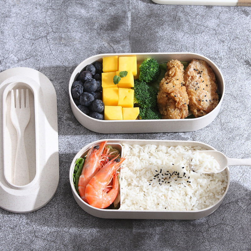 Japanese Wheat Straw Bento Box Can Be Microwaved - Walfos® Kitchenware