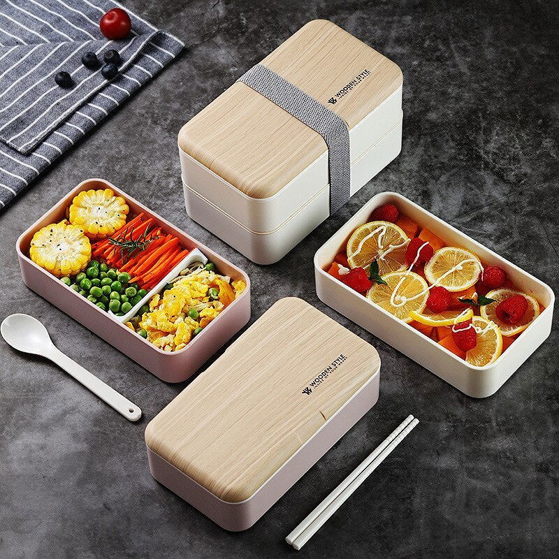 Japanese bento box office worker ins double separated lunch box - Walfos® Kitchenware