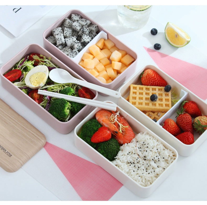 Japanese bento box office worker ins double separated lunch box - Walfos® Kitchenware