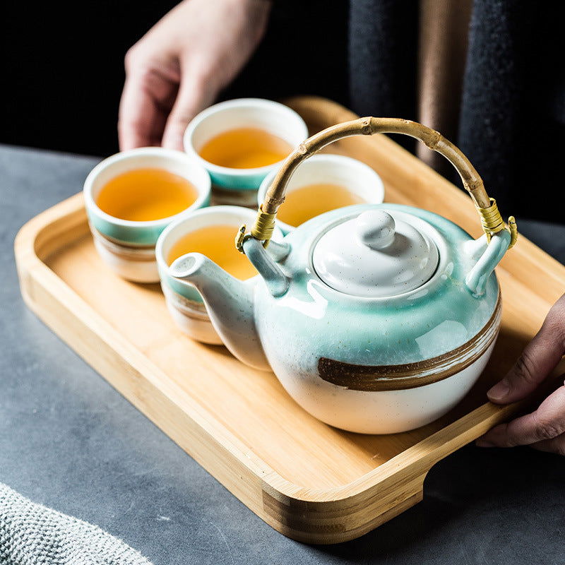 Japanese ceramic cup pot set creative small tea cup teapot - Walfos® Kitchenware