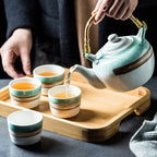 Japanese ceramic cup pot set creative small tea cup teapot - Walfos® Kitchenware