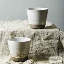 Japanese pottery tea cup handmade stoneware cup - Walfos® Kitchenware